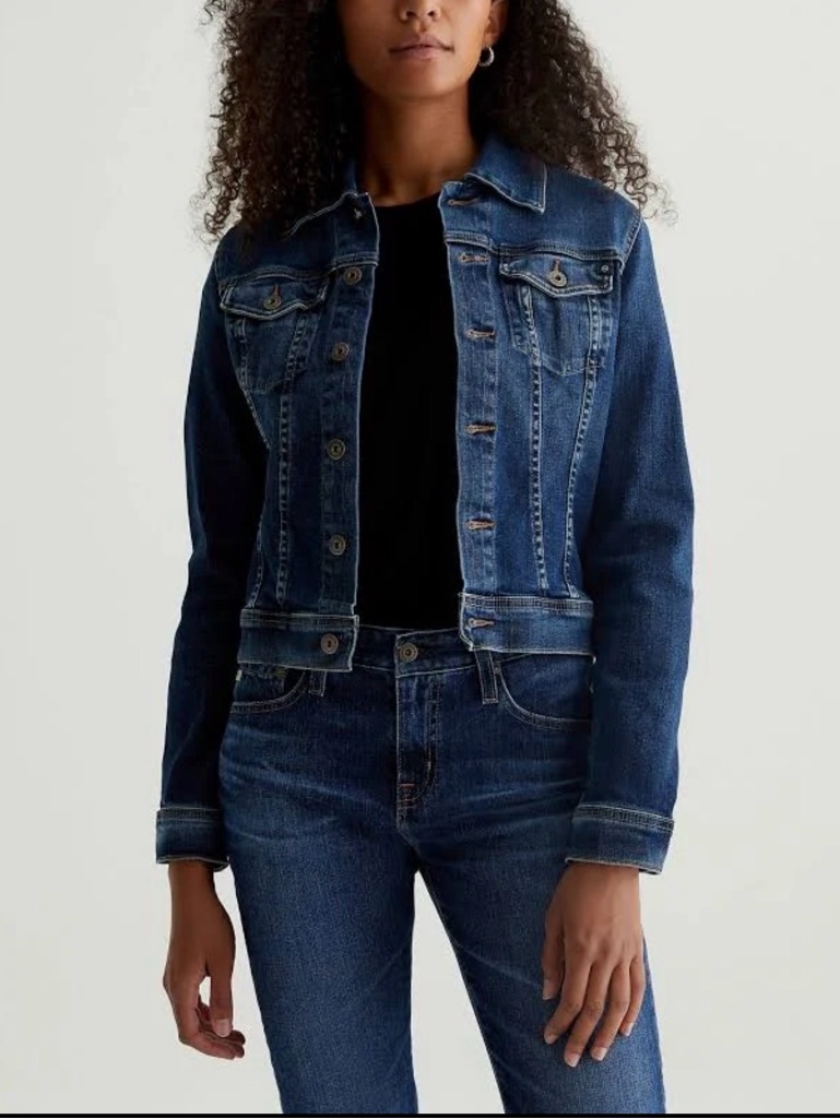 Ag Jeans Denim Jacket Medium Wash Slim Fit Size S / 1